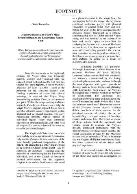 (PDF) Madonna lactans and Mary's Milk: .